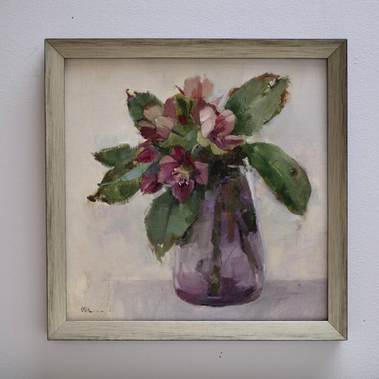 Shirley Claire Williams Winter Rose Oil Painting