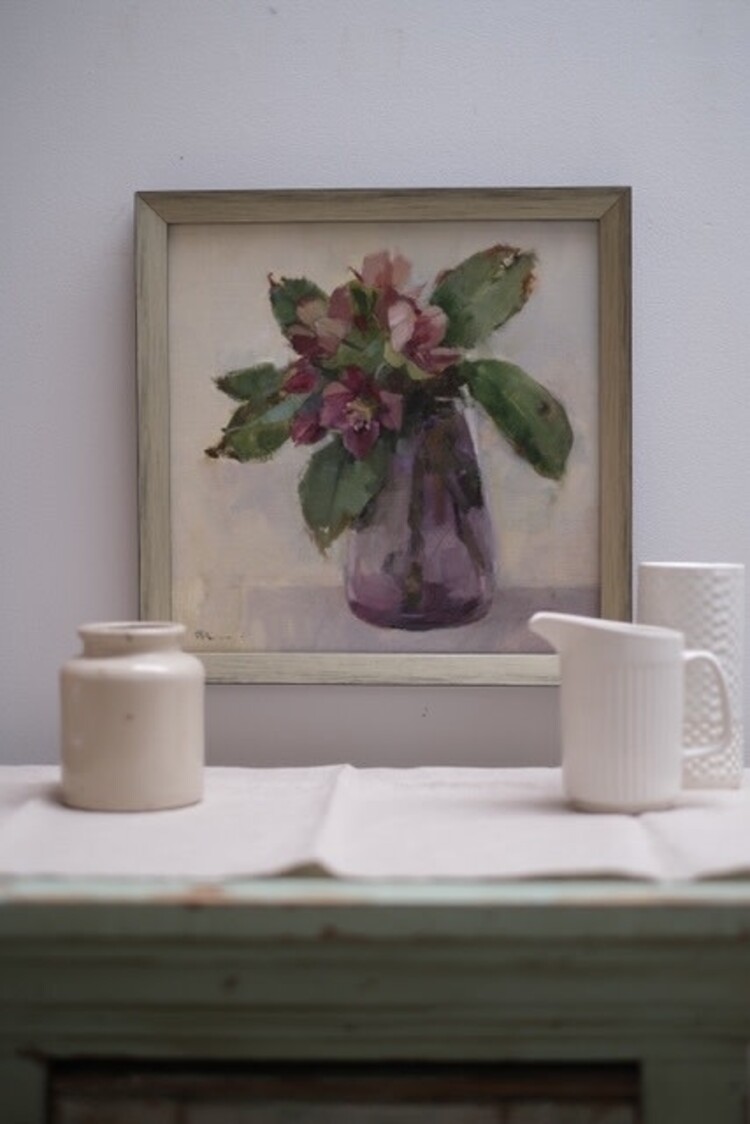 Winter Rose Oil Painting