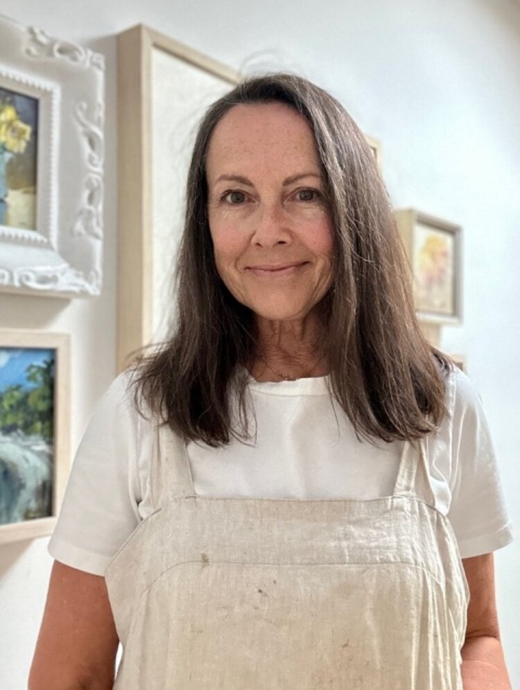 Shirley Claire Williams Winter Rose Oil Painting