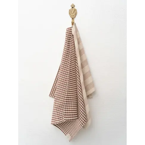Brown Gingham Dishtowel