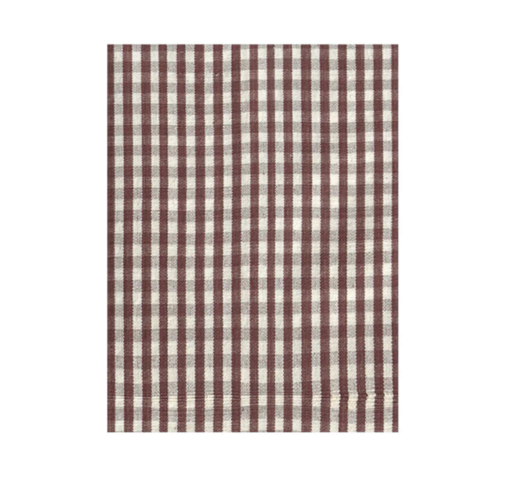 Brown Gingham Cotton Dishtowel