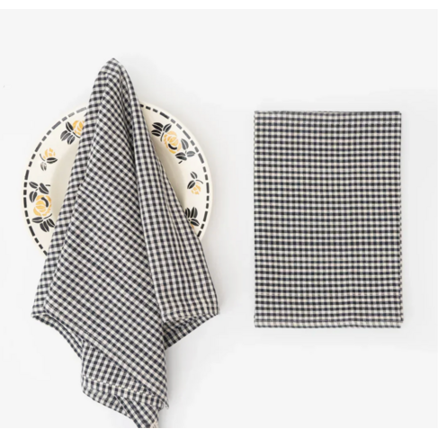 Black Gingham Dishtowel