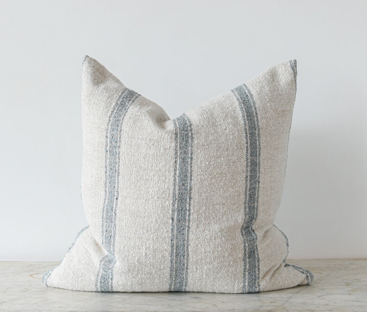 Dalton Pillow Natural & Light Blue