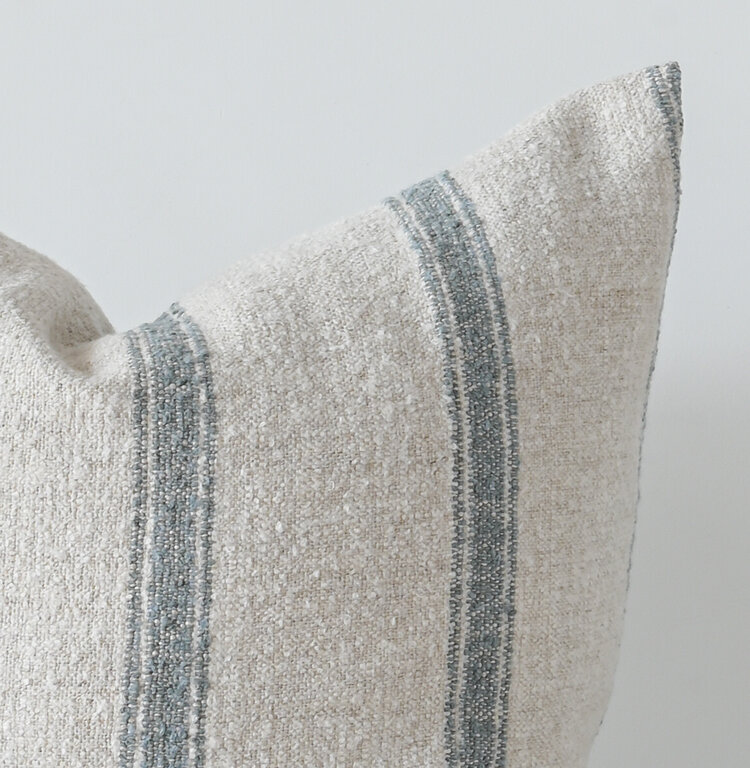 Dalton Pillow Natural & Light Blue