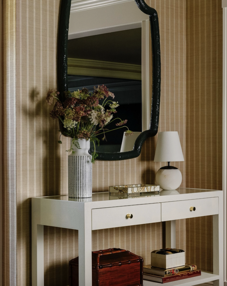 Jarin Console Table - Faux Belgian Linen