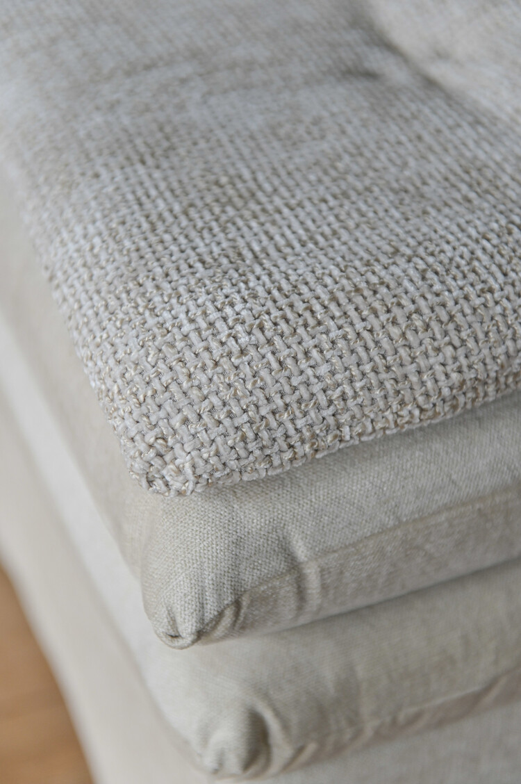 Bérengère Leroy Endless Nights Linen Ottoman Pouf