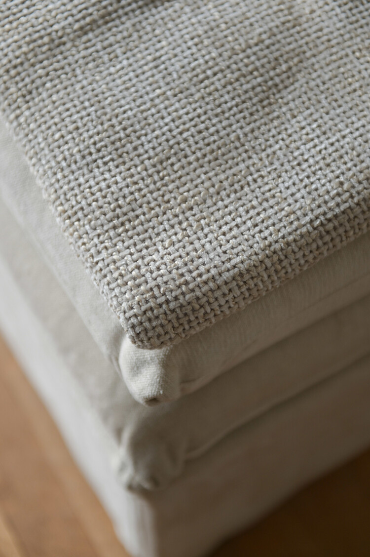Endless Nights Linen Ottoman Pouf