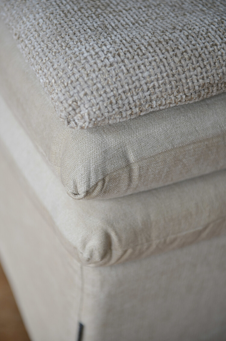 Bérengère Leroy Endless Nights Linen Ottoman Pouf