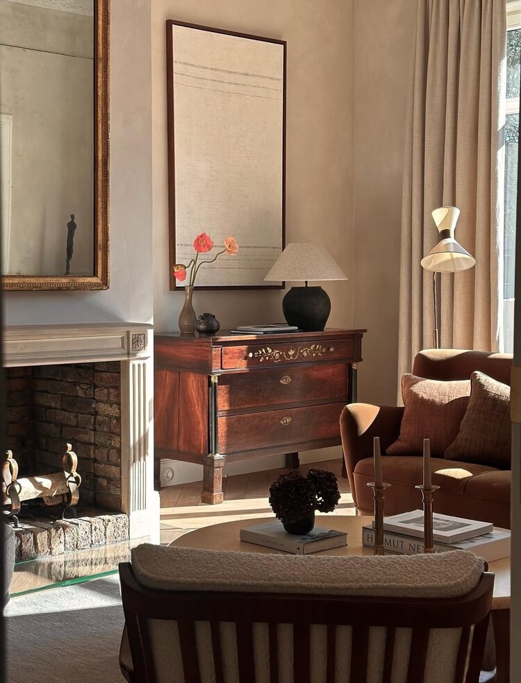 Thin Frame Antique French Mirror