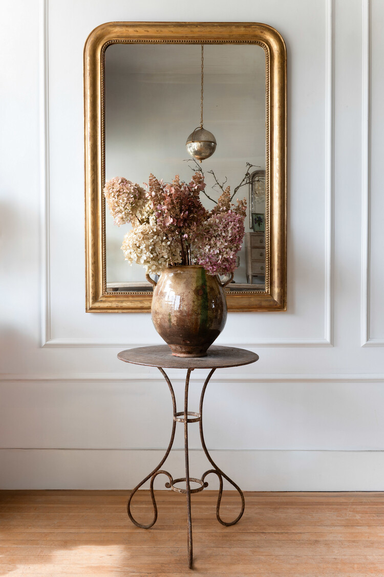 Antique French Metal Bistro Table