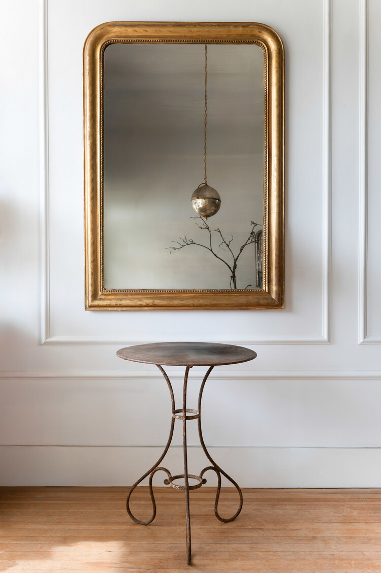 Antique French Metal Bistro Table