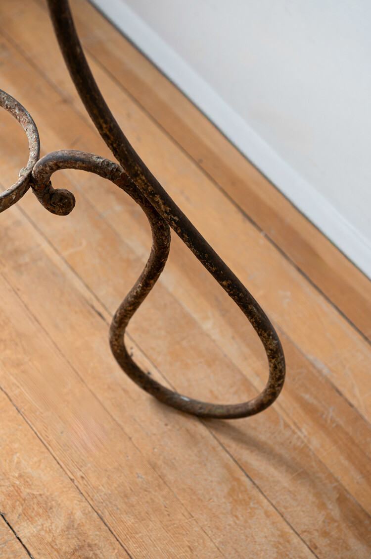 Antique French Metal Bistro Table