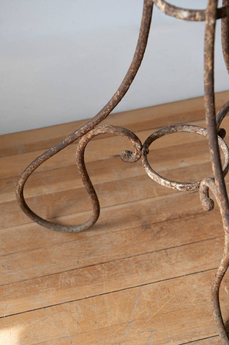 Antique French Metal Bistro Table