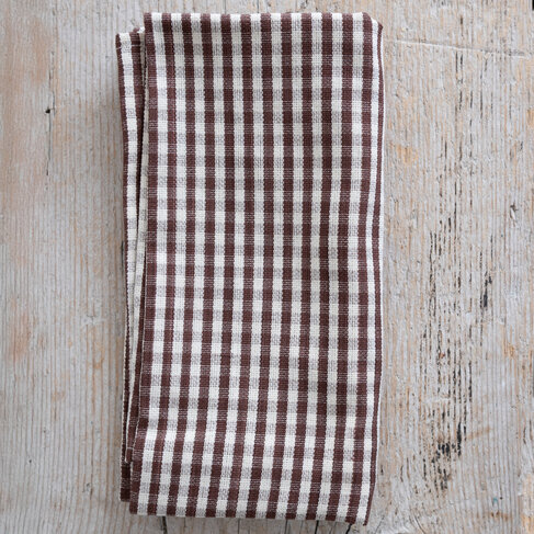 Brown Gingham Dishtowel