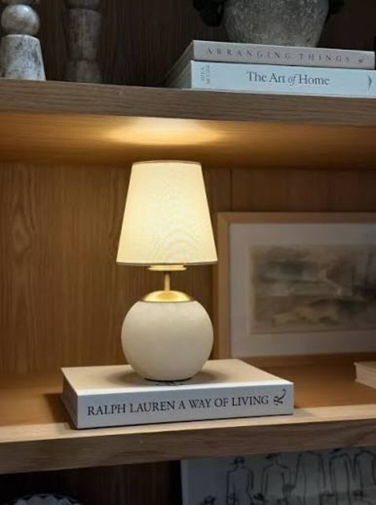 Terri 12" Cordless Accent Lamp in Alabaster or Crystal