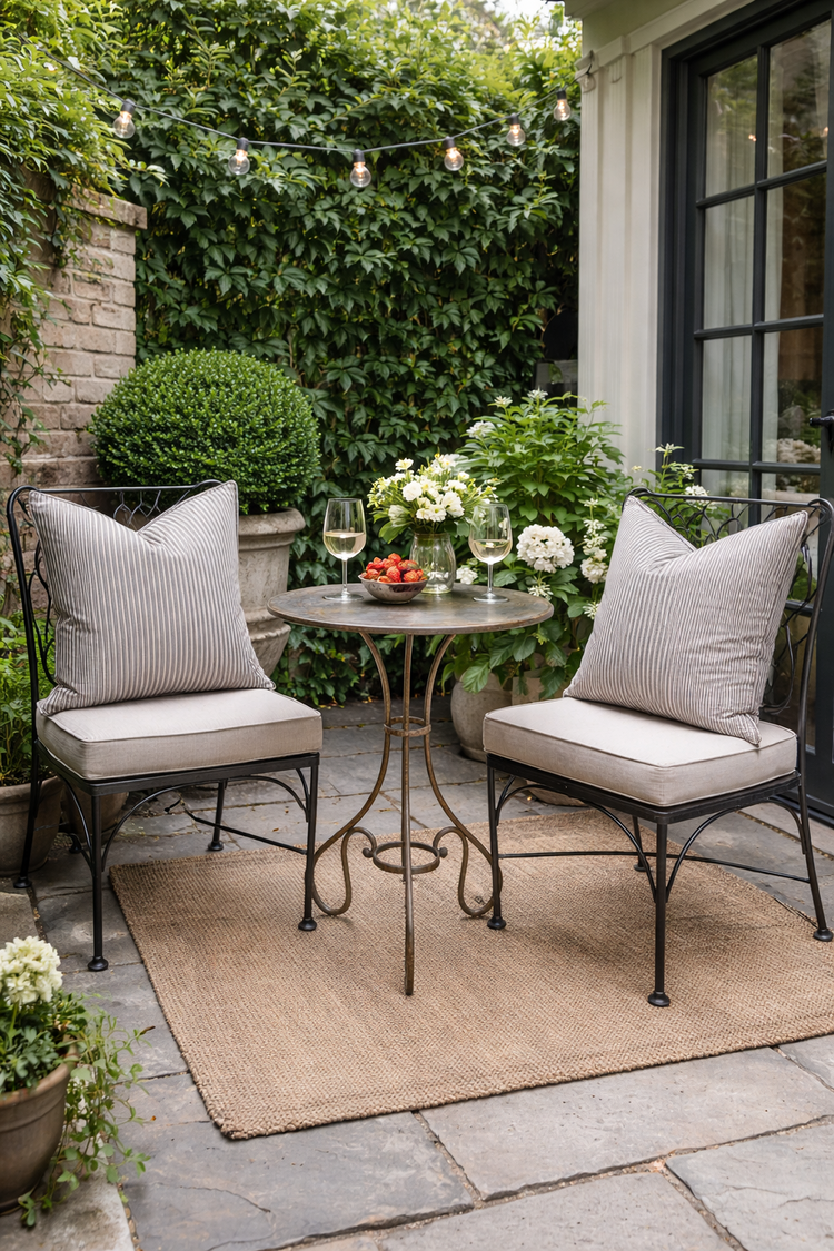 Antique French Metal Bistro Table