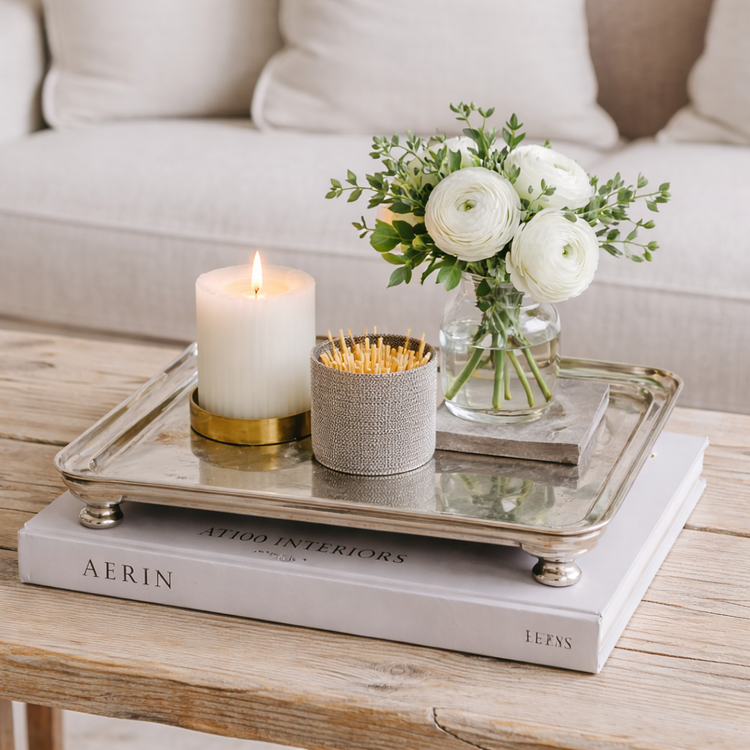 Vintage Silver Square Display Tray