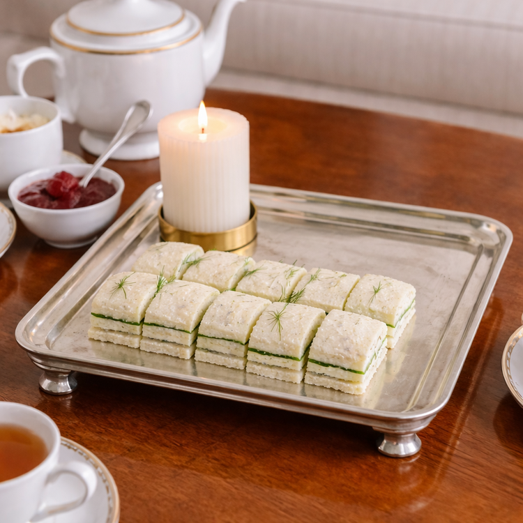 Vintage Silver Square Display Tray