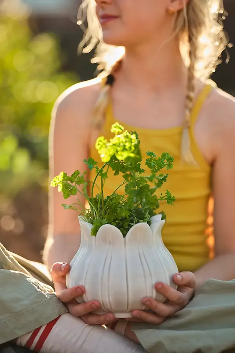 Gild & Co. Marble Lotus Flower Planter or Bowl