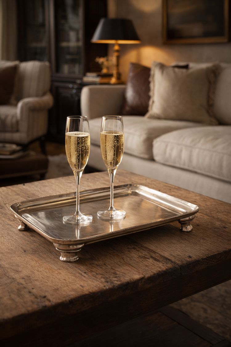 Vintage Silver Square Display Tray