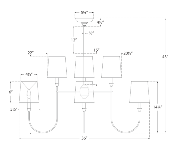 Vendome Large Chandelier by Visual Comfort