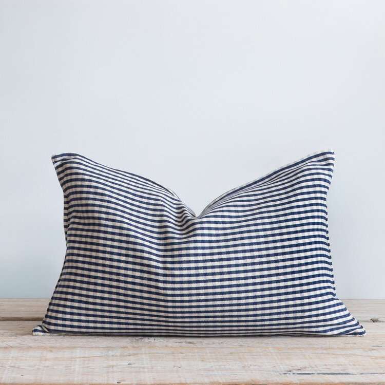 Blue Gingham Cushion