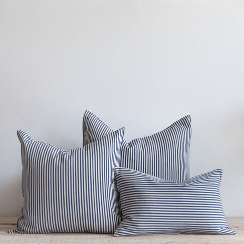Navy Stripe Cushion