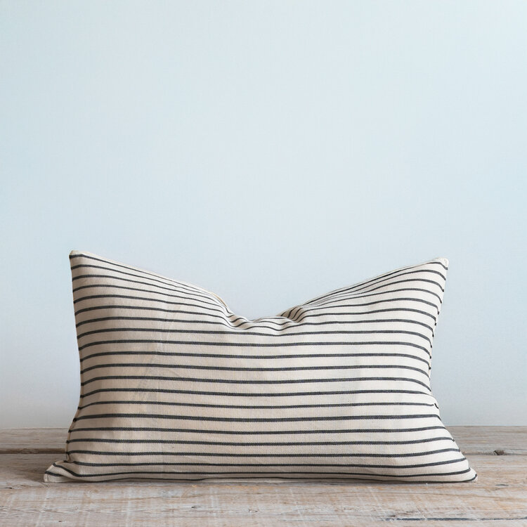 Black & White Stripe Cushion