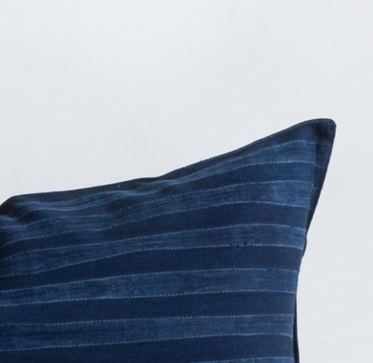Blue Marine Stripe Lumbar Cushion