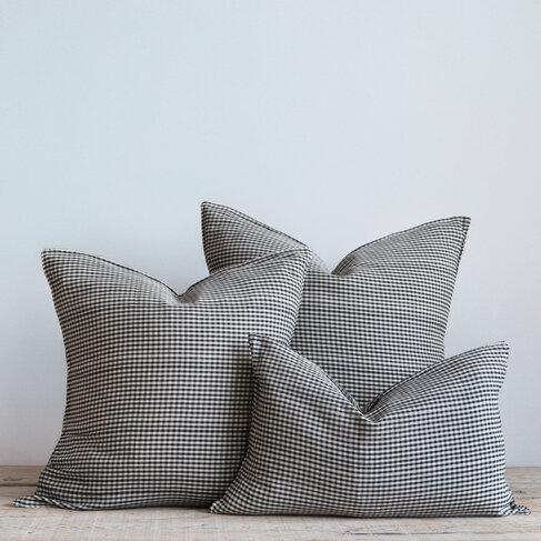 Black Gingham Cushion