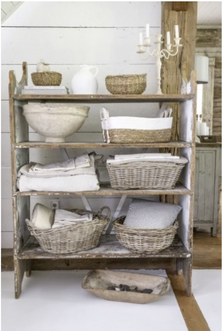 Highside Oval Basket with Handles, rattan