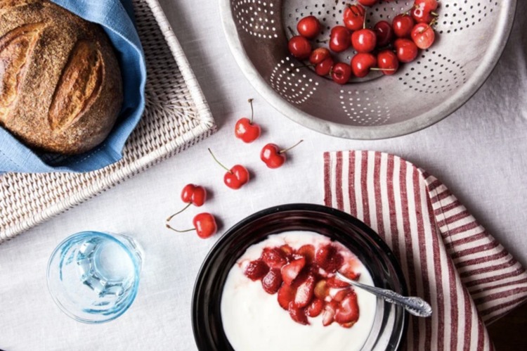 Extra-Large Rectangular Shallow Rattan Tray in White Wash