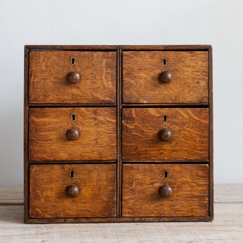 Antique Wooden Mini Drawers