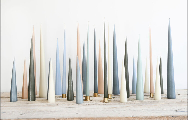Ester & Erik Cone Candle in Light Grey