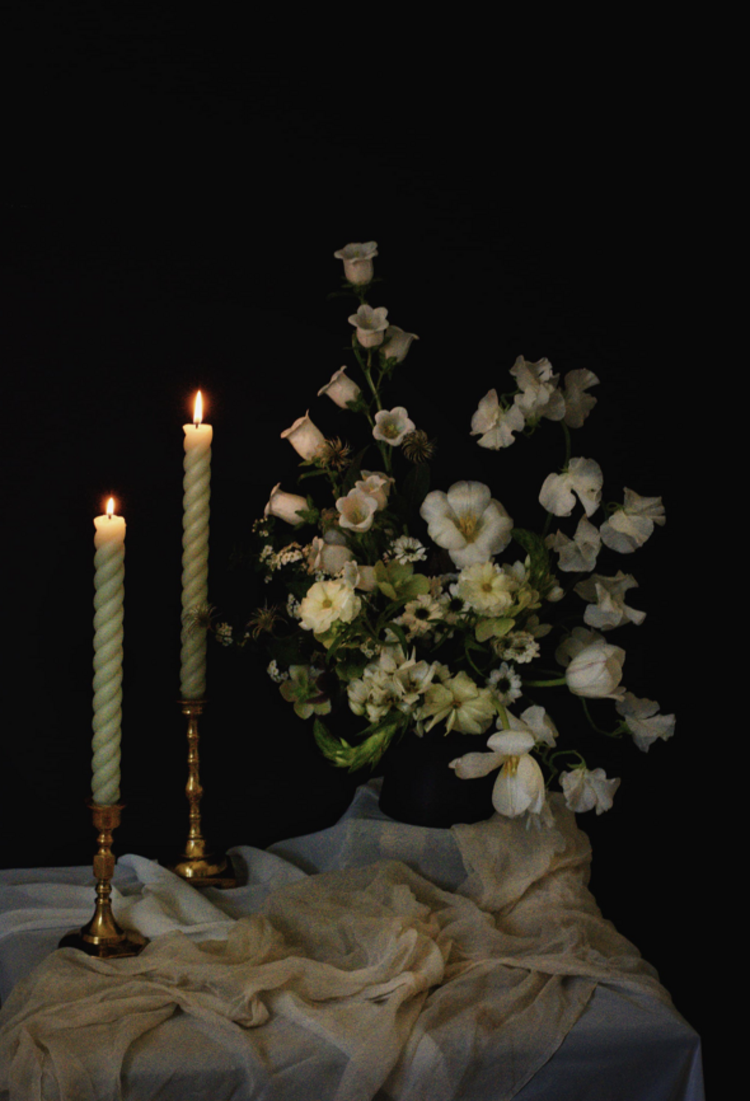 Pair of Rope Taper Candles