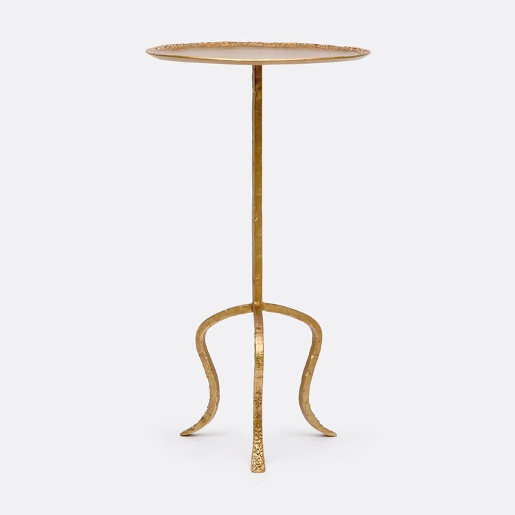 Fia Side Table in Aged Brass