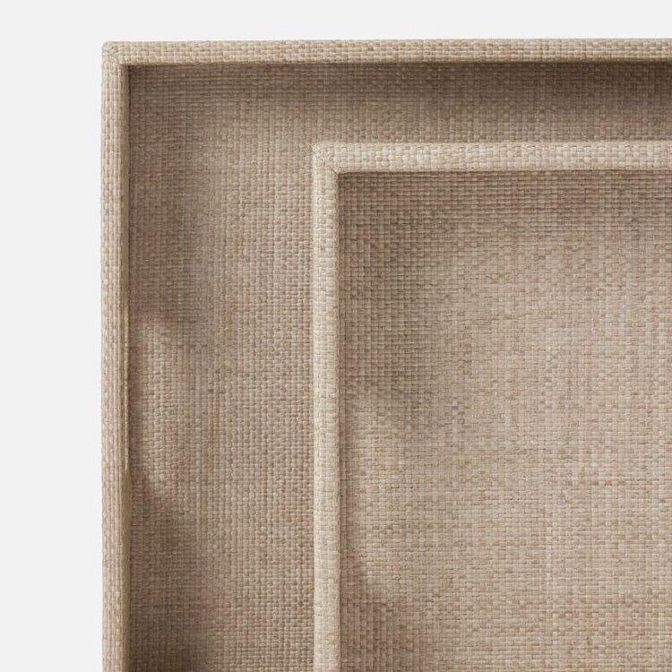 Valeria Raffia Tray Set - Set of 2