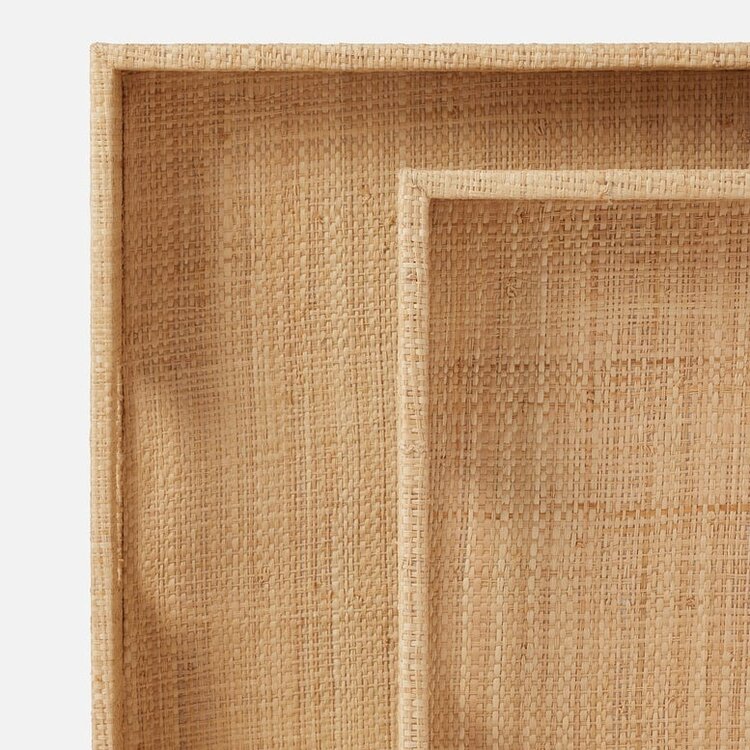 Valeria Raffia Tray Set - Set of 2