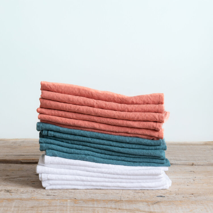Linge Particulier French Linen Napkins 45x45 cm Peach (set of 6)