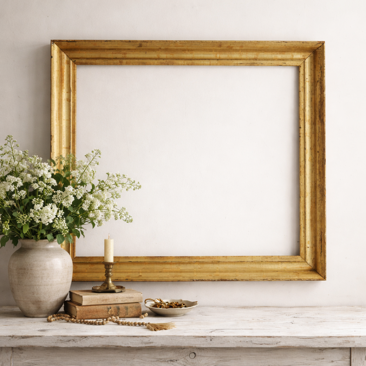 Antique 19th C Gilt Picture Frame 30x35"