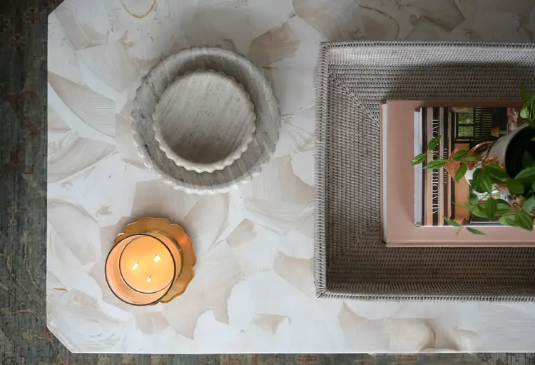 Bergen Coffee Table in Fossilized Stone