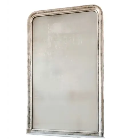 Antique Louis Philippe Silver Mirror 67" x 43"