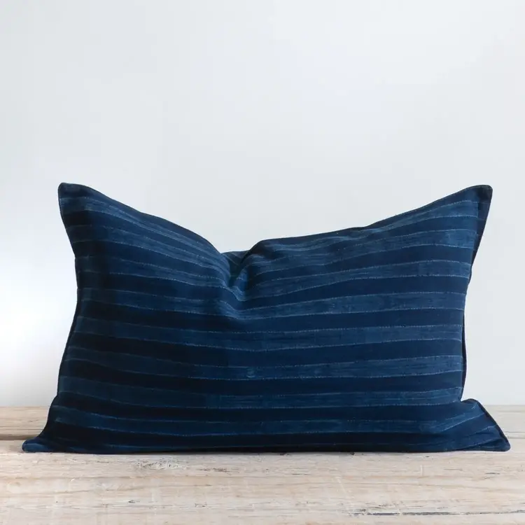 Blue Marine Stripe Lumbar Cushion