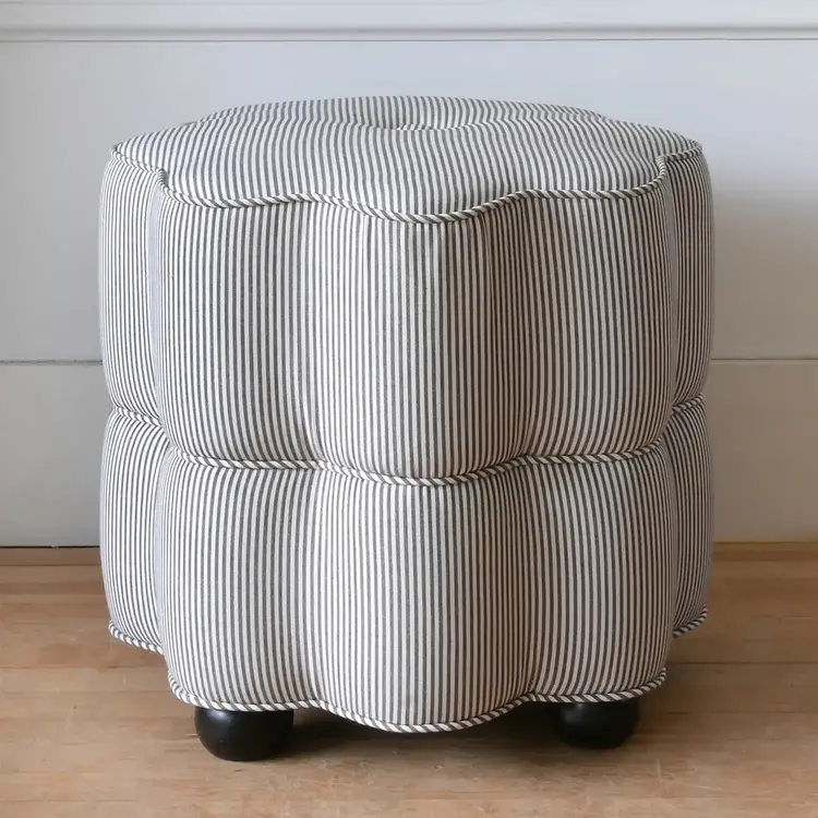 Ella Stool by Gild & Co. in Oswin Charcoal Stripe