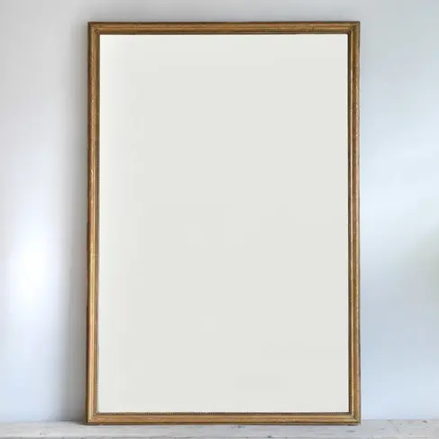 Thin Frame Antique French Mirror 57" x 39" (warehouse item)