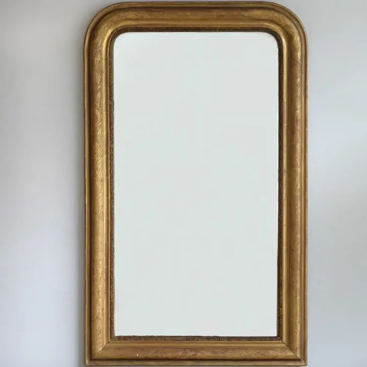 Antique Louis Philippe Gilt Mirror 46" x 28"