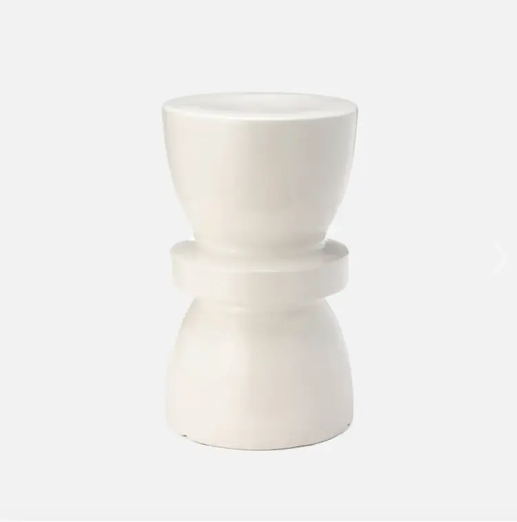 Binx Stool or Side Table Glossy White