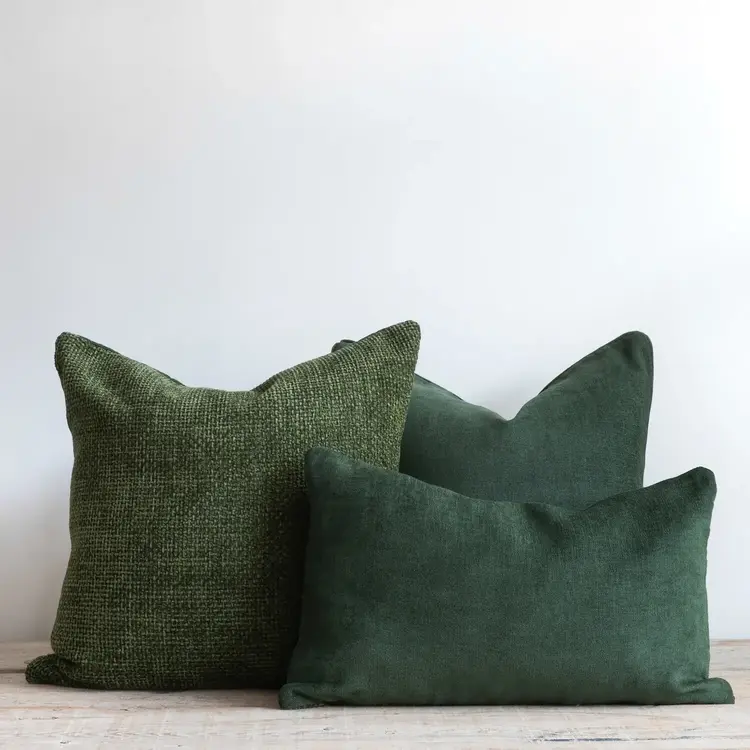 Bérengère Leroy Verone Cushion in Avocat Green