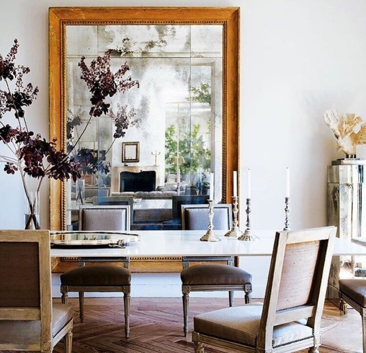 French Antique Rectangular Mirror 67" x 39"