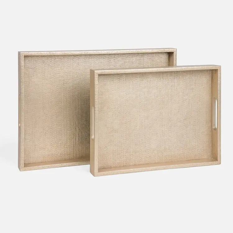 Sutton Raffia Tray, Set of 2